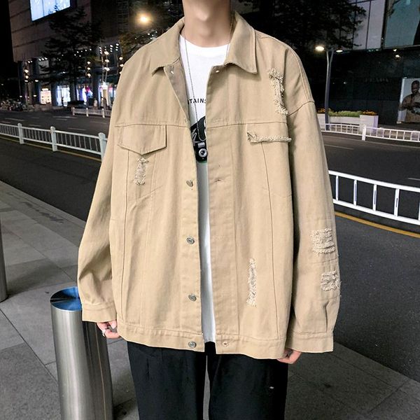 men's jackets spring and autumn cowboy jacket korean fashion ruffian handsome casual clothes versatile work, Black;brown
men's jackets spring and autumn cowboy jacket korean fashion ruffian handsome casual clothes versatile work, Black;brown