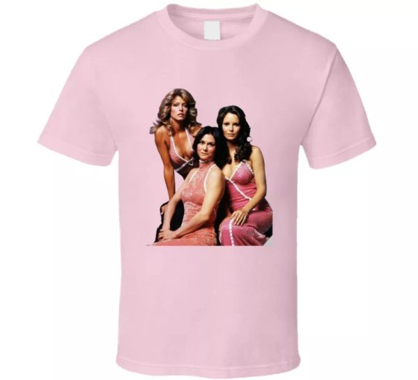 charlie's angels girls 70s tv fan t shirt, White;black 
charlie's angels girls 70s tv fan t shirt, White;black