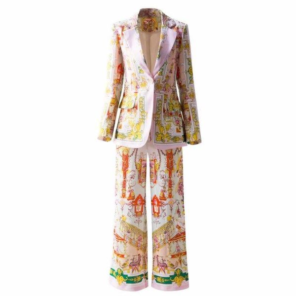 women's tracksuits truevoker runway designer set suit women long sleeve luxury baroque print blazer with pant twinset, Gray
women's tracksuits truevoker runway designer set suit women long sleeve luxury baroque print blazer with pant twinset, Gray