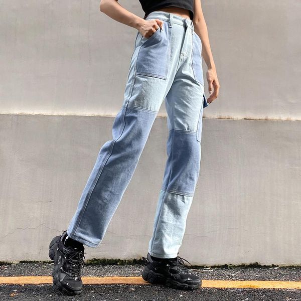 women's pants & capris fashion 2021 denim high waisted patchwork cotton long spring autumn pocket casual slim lady trousers streetwear, Black;white
women's pants & capris fashion 2021 denim high waisted patchwork cotton long spring autumn pocket casual slim lady trousers streetwear, Black;white