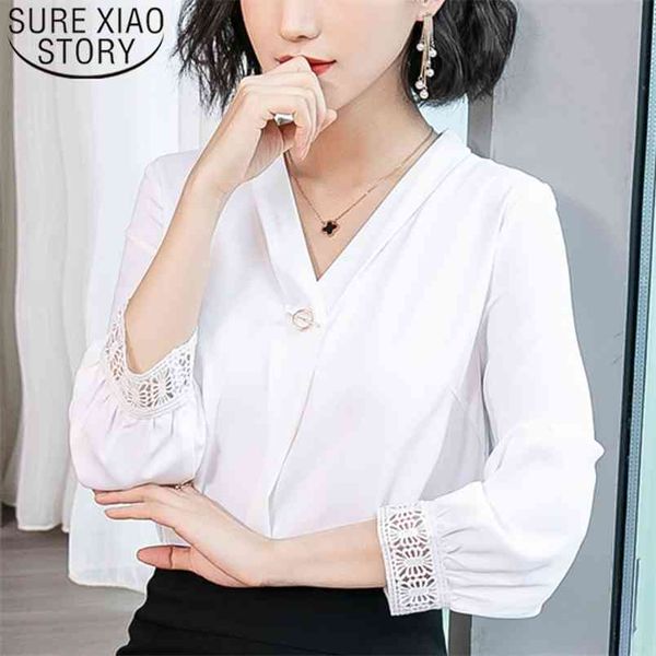 fashion spring and autumn elegant women blouses long sleeve v-neck casual clothing solid 5529 50 210506, White
fashion spring and autumn elegant women blouses long sleeve v-neck casual clothing solid 5529 50 210506, White