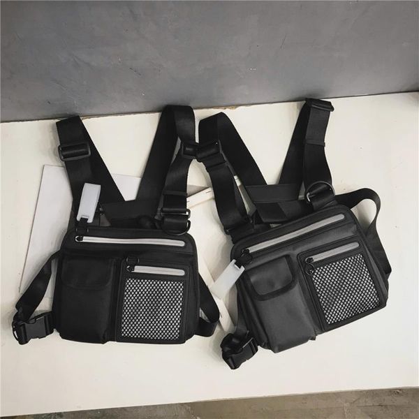 hip-hop chest vest bag for men women multi-function mesh splicing reflective bags oxford tactical streetwear rig waist
hip-hop chest vest bag for men women multi-function mesh splicing reflective bags oxford tactical streetwear rig waist