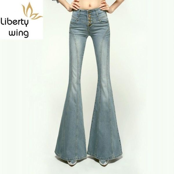 women's jeans brand lady slim wide leg denim flare pants high waist single breasted women boot cut trousers autumn winter clothing, Blue
women's jeans brand lady slim wide leg denim flare pants high waist single breasted women boot cut trousers autumn winter clothing, Blue
