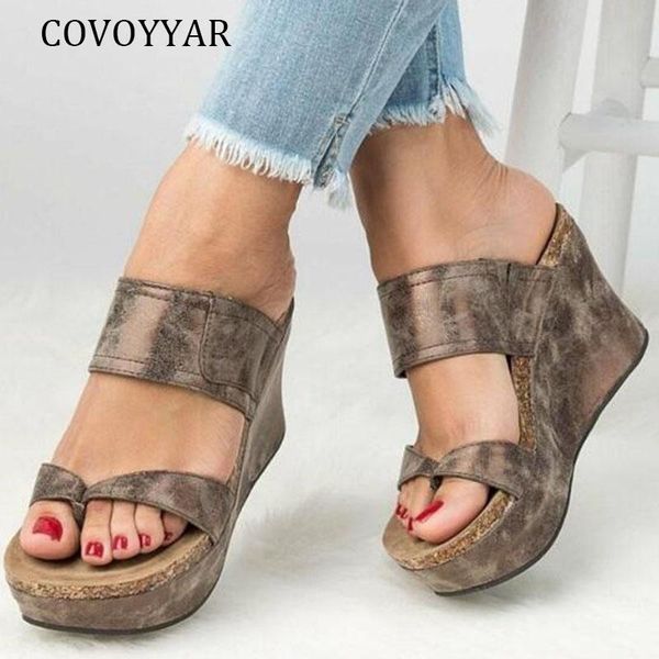 slippers covoyyar women wedges slides high heels 2021 summer ladies platform sandals plus sizes flip flops shoes woman wsl95, Black
slippers covoyyar women wedges slides high heels 2021 summer ladies platform sandals plus sizes flip flops shoes woman wsl95, Black