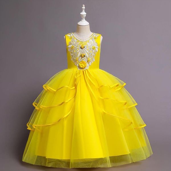 flower girl christmas kids dresses princess girls lace bridesmaid party wedding children clothing 8 12 14 years, Red;yellow
flower girl christmas kids dresses princess girls lace bridesmaid party wedding children clothing 8 12 14 years, Red;yellow