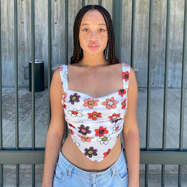 women's tanks & camis floral print kawaii corset crop women harajuku summer sleeveless backless irregular vest cropped female skinny ta, White
women's tanks & camis floral print kawaii corset crop women harajuku summer sleeveless backless irregular vest cropped female skinny ta, White
