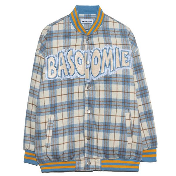 men's jackets men plaid varsity jacket harajuku high street letter embroidery baseball coats oversized streetwear couple, Black;brown
men's jackets men plaid varsity jacket harajuku high street letter embroidery baseball coats oversized streetwear couple, Black;brown