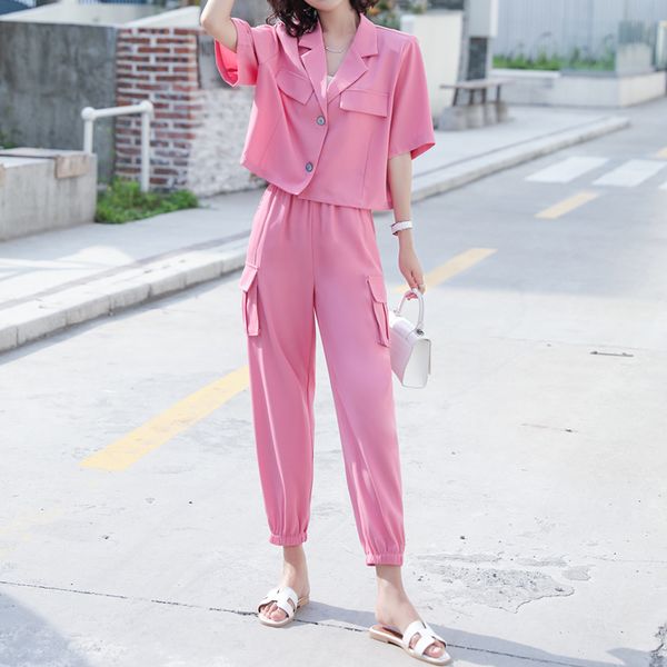 2021 summer chiffon streetwear pants high-waist straight cargo pants student loose short-sleeved shirt casual two-piece set, White
2021 summer chiffon streetwear pants high-waist straight cargo pants student loose short-sleeved shirt casual two-piece set, White