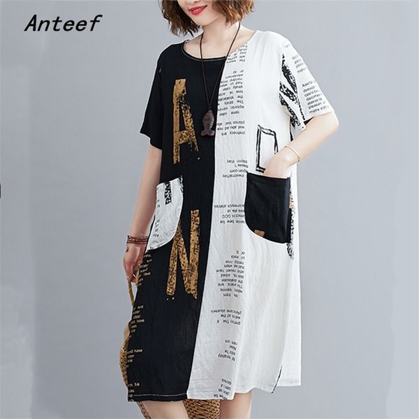 short sleeve plus size cotton linen vintage letter dresses for women casual loose midi woman summer dress elegant clothes 210517, Black;gray
short sleeve plus size cotton linen vintage letter dresses for women casual loose midi woman summer dress elegant clothes 210517, Black;gray