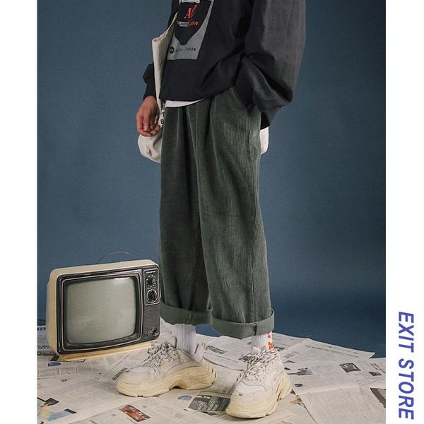 men's pants 2021 korean style fashion retro corduroy fabric straight leg casual loose soild color high-quality trousers s-2xl, Black
men's pants 2021 korean style fashion retro corduroy fabric straight leg casual loose soild color high-quality trousers s-2xl, Black