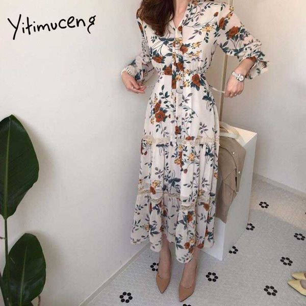 yitimuceng floral print dresses women spring lace patchwork elegant midi dress high waist beige black korean fashion 210601, Black;gray
yitimuceng floral print dresses women spring lace patchwork elegant midi dress high waist beige black korean fashion 210601, Black;gray
