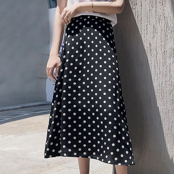 skirts women high waist polka dots pattern skirt elegant wrap korean style summer chiffon, Black
skirts women high waist polka dots pattern skirt elegant wrap korean style summer chiffon, Black