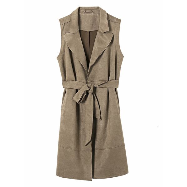 wool long woman no sleeves elegant turn down collar jacket belt open point design thin autumn vest, Black
wool long woman no sleeves elegant turn down collar jacket belt open point design thin autumn vest, Black