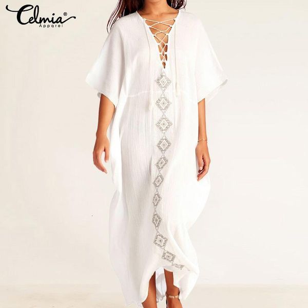 casual dresses women lace up kaftan print long celmia summer beach maxi loose ladies v neck vestidos plus size1 c9rt, Black;gray
casual dresses women lace up kaftan print long celmia summer beach maxi loose ladies v neck vestidos plus size1 c9rt, Black;gray