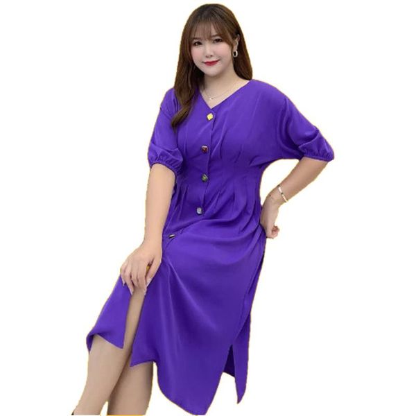 plus size dresses summer women's dress 2021 ladies clothes ol short sleeve color buttons v neck fold split temperament, Black
plus size dresses summer women's dress 2021 ladies clothes ol short sleeve color buttons v neck fold split temperament, Black