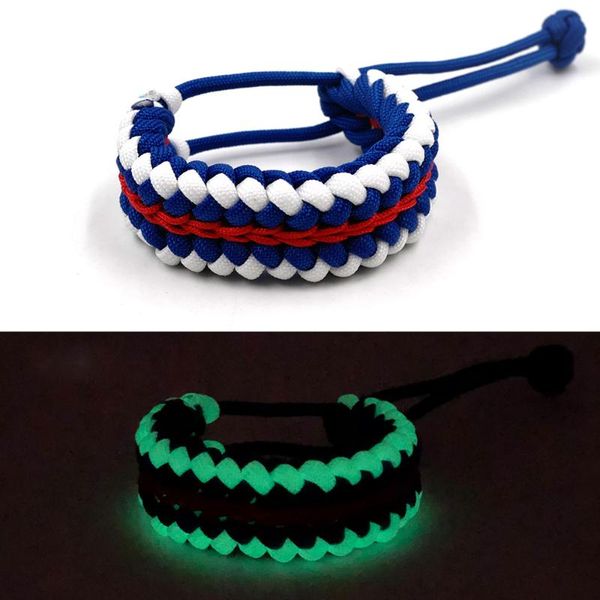 adjustable survival emergency glow in the dark 550 paracord bracelet parachute cord camping hiking diy hand-made party favor
adjustable survival emergency glow in the dark 550 paracord bracelet parachute cord camping hiking diy hand-made party favor
