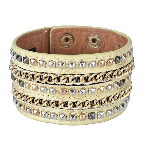 cuff kirykle multilayers rock spikes rivet chains gothic punk wide leather bracelets bangles women charm wristband wrap bangle, White
cuff kirykle multilayers rock spikes rivet chains gothic punk wide leather bracelets bangles women charm wristband wrap bangle, White