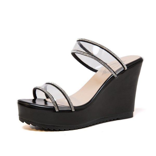 women slipers 2021 female wedge heels ladies dresses summer woman fashion rhinestone transparent beach platform slipper sandals slippers, Black
women slipers 2021 female wedge heels ladies dresses summer woman fashion rhinestone transparent beach platform slipper sandals slippers, Black