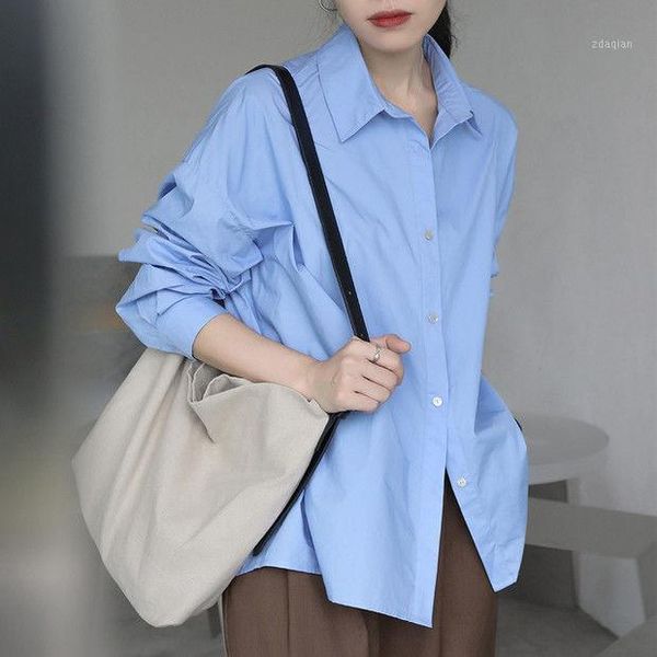 women's blouses & shirts autumn winter blue long sleeve loose-fitting shirt blouse women blusas ropa de mujer, White
women's blouses & shirts autumn winter blue long sleeve loose-fitting shirt blouse women blusas ropa de mujer, White