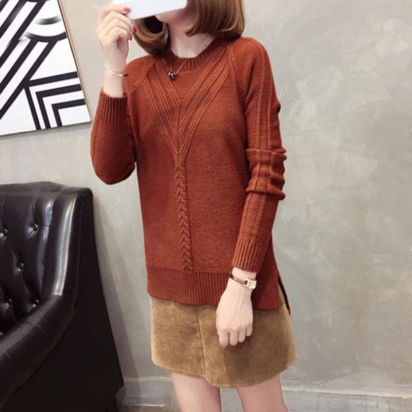 women's sweaters sweater female 2021 winter korean version of the ladies solid color knitted loose long-sleeved round neck hipster, White;black
women's sweaters sweater female 2021 winter korean version of the ladies solid color knitted loose long-sleeved round neck hipster, White;black