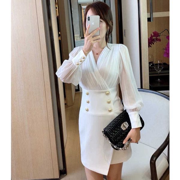 luxury party evening dress fall 2021 french dating small white skirt temperament v-neck slim double row buckle fake two irregular, White;pink
luxury party evening dress fall 2021 french dating small white skirt temperament v-neck slim double row buckle fake two irregular, White;pink