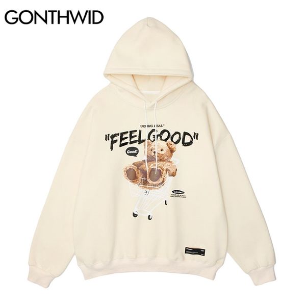 gonthwid fleece hoodies harajuku cartoon bear print hooded sweathirts streetwear men hip hop pullover hoodie fashion casual 210813, Black
gonthwid fleece hoodies harajuku cartoon bear print hooded sweathirts streetwear men hip hop pullover hoodie fashion casual 210813, Black