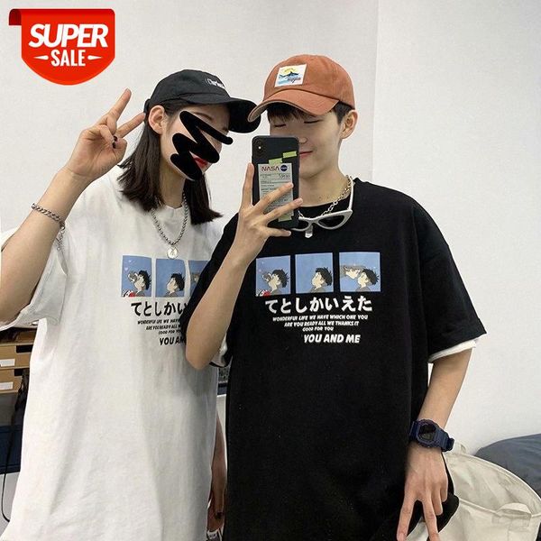 all-match t-shirt short-sleeved boys loose half-sleeved hong kong romantic students five-point clothes #aa8b, White;black
all-match t-shirt short-sleeved boys loose half-sleeved hong kong romantic students five-point clothes #aa8b, White;black