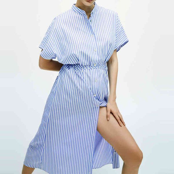 dress za women blue striped lace-up receive waist short sleeve vintage summer elegant female midi xn9964, Black;gray
dress za women blue striped lace-up receive waist short sleeve vintage summer elegant female midi xn9964, Black;gray