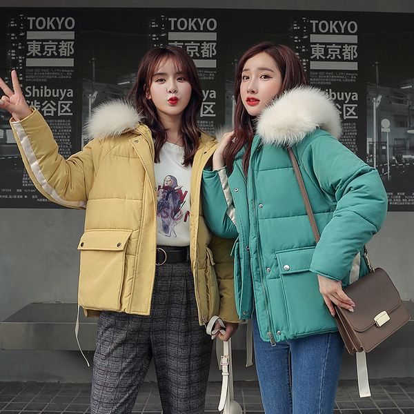 Women's Down & Parkas Coat Women Winter Fashion Thickening Loose Korean Hooded Fur Collar Cotton Park Woman's Jacket1 H06K, Black
Women's Down & Parkas Coat Women Winter Fashion Thickening Loose Korean Hooded Fur Collar Cotton Park Woman's Jacket1 H06K, Black