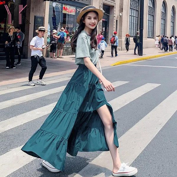 skirts elegant women cotton split casual fashion long for spring summer midi t-shirt clothes set, Black
skirts elegant women cotton split casual fashion long for spring summer midi t-shirt clothes set, Black