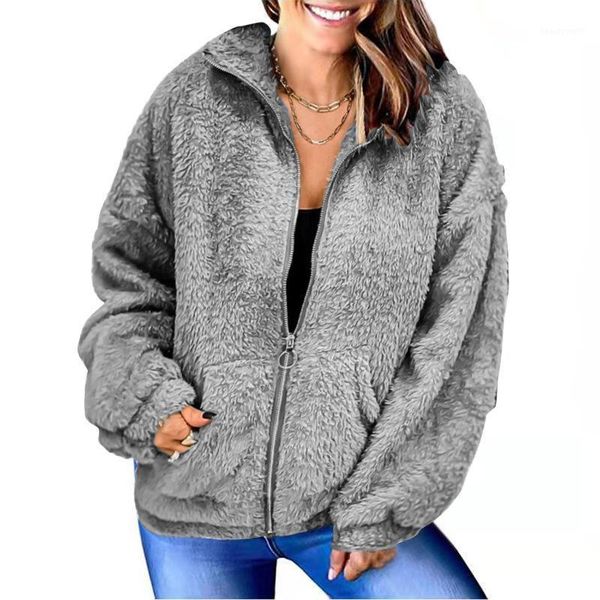 women's jackets autumn winter faux fur coats women warm soft fleece jacket solid zipper fluffy outerwear female casual overcoat, Black;brown
women's jackets autumn winter faux fur coats women warm soft fleece jacket solid zipper fluffy outerwear female casual overcoat, Black;brown