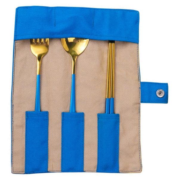 set dinnerware portable stainless steel spoon fork chopsticks travel cutlery tableware with bag
set dinnerware portable stainless steel spoon fork chopsticks travel cutlery tableware with bag