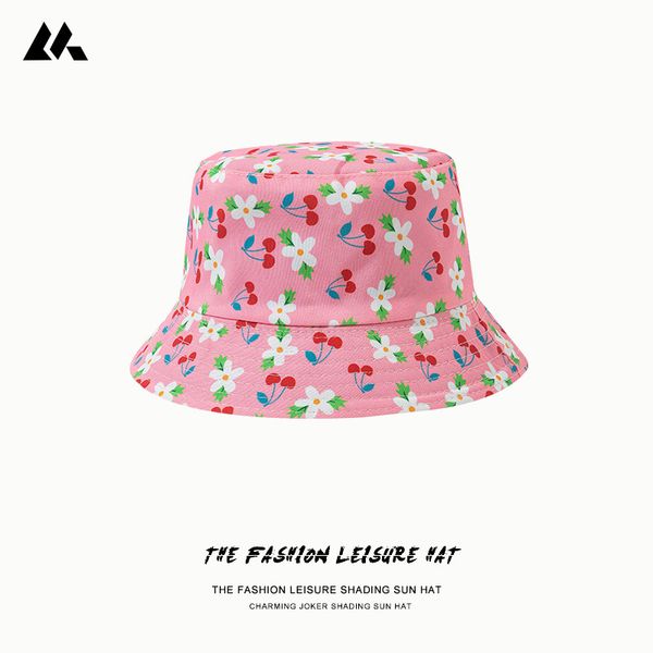 digital printing small flower fruit cherry double face fisherman's basin outdoor protection sun hat
digital printing small flower fruit cherry double face fisherman's basin outdoor protection sun hat