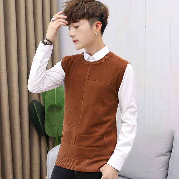 men's sweaters fashionable korean black male sweater, grey turtleneck, sleeveless, casual neck, daily sweater. li10, White;black
men's sweaters fashionable korean black male sweater, grey turtleneck, sleeveless, casual neck, daily sweater. li10, White;black