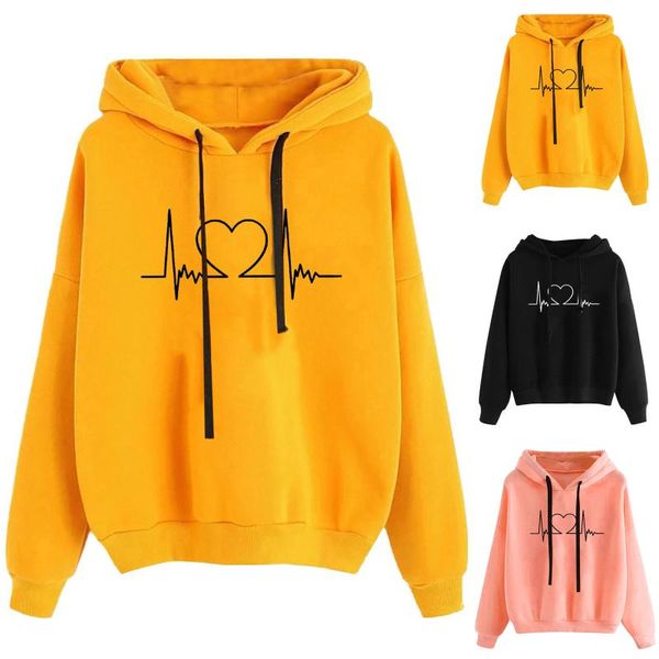 women's hoodies & sweatshirts plus size women sweatshirt ladies hooded heartbeat print casual pullovers long sleeve streetwear autumn h, Black
women's hoodies & sweatshirts plus size women sweatshirt ladies hooded heartbeat print casual pullovers long sleeve streetwear autumn h, Black