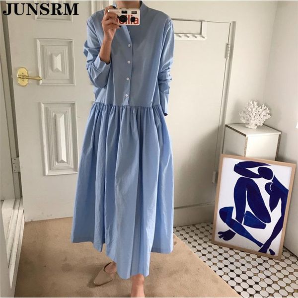 casual dresses 2021 spring autumn white korean runway dress women simple single-breasted shirt female long sleeve chic maxi, Black;gray
casual dresses 2021 spring autumn white korean runway dress women simple single-breasted shirt female long sleeve chic maxi, Black;gray