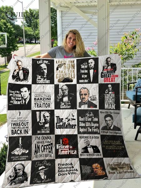 the godfather t-shirt quilt blanket thank gift for fan decor bed cute quilt gift, White;black
the godfather t-shirt quilt blanket thank gift for fan decor bed cute quilt gift, White;black