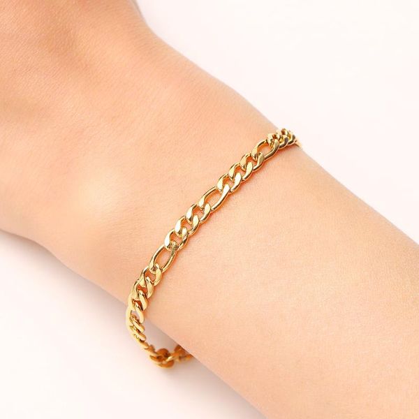 link, chain stainless steel bracelets for man women gold silver color pendant flat donot fade jewelry n1806, Black
link, chain stainless steel bracelets for man women gold silver color pendant flat donot fade jewelry n1806, Black