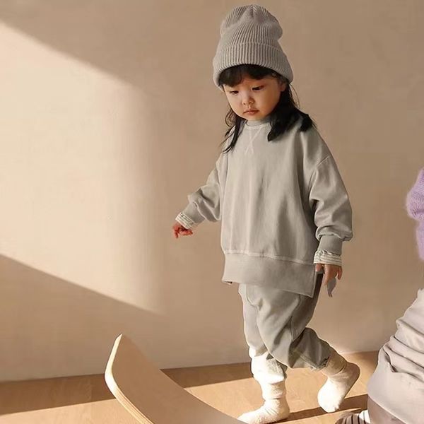 ins quality autumn korean girls clothing sets long sleeve tracksuits for children sports suits boys round neck pure color cotton, White
ins quality autumn korean girls clothing sets long sleeve tracksuits for children sports suits boys round neck pure color cotton, White
