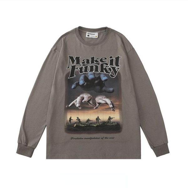men's hoodies & sweatshirts cool design hands puppet print punk rock men sweatshirt pullover long sleeve retro tshirt vintage clothes p, Black
men's hoodies & sweatshirts cool design hands puppet print punk rock men sweatshirt pullover long sleeve retro tshirt vintage clothes p, Black