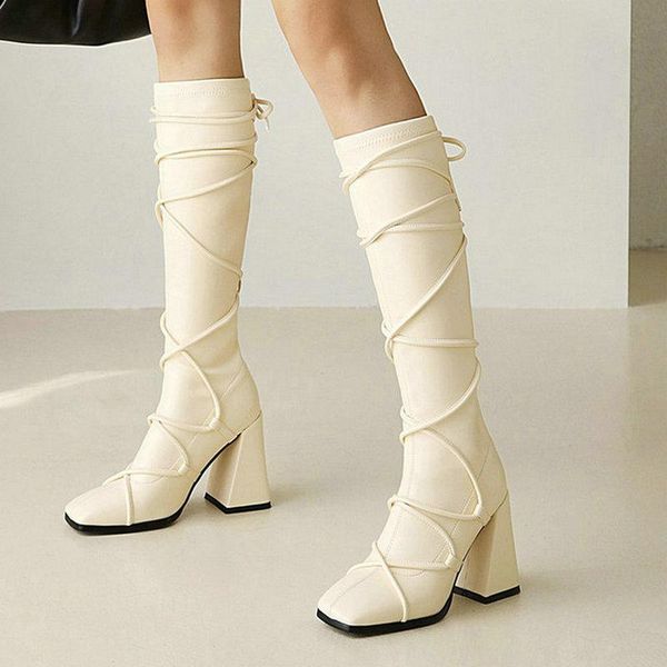 boots 2021 women knee high fashion square toe thick heel ladies cross tied faux leather fall winter women's, Black
boots 2021 women knee high fashion square toe thick heel ladies cross tied faux leather fall winter women's, Black