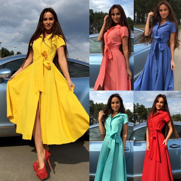dresses 2021 short sleeve multi color single breasted swing dress, Black;gray
dresses 2021 short sleeve multi color single breasted swing dress, Black;gray