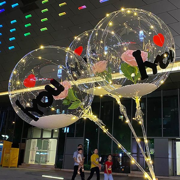 party decoration led luminous balloon rose bouquet transparent ball valentines day gift birthday wedding balloons 2021
party decoration led luminous balloon rose bouquet transparent ball valentines day gift birthday wedding balloons 2021