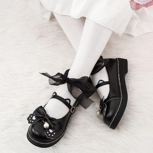dress shoes women college girl students sweet bow-knot women's wed-heel lolita 2021 spring, Black
dress shoes women college girl students sweet bow-knot women's wed-heel lolita 2021 spring, Black