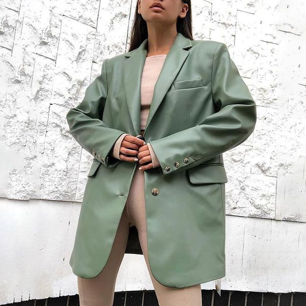 women's suits & blazers floy fashion casual notched pu women elegant solid single breasted jackets loose faux leather ladies, White;black
women's suits & blazers floy fashion casual notched pu women elegant solid single breasted jackets loose faux leather ladies, White;black