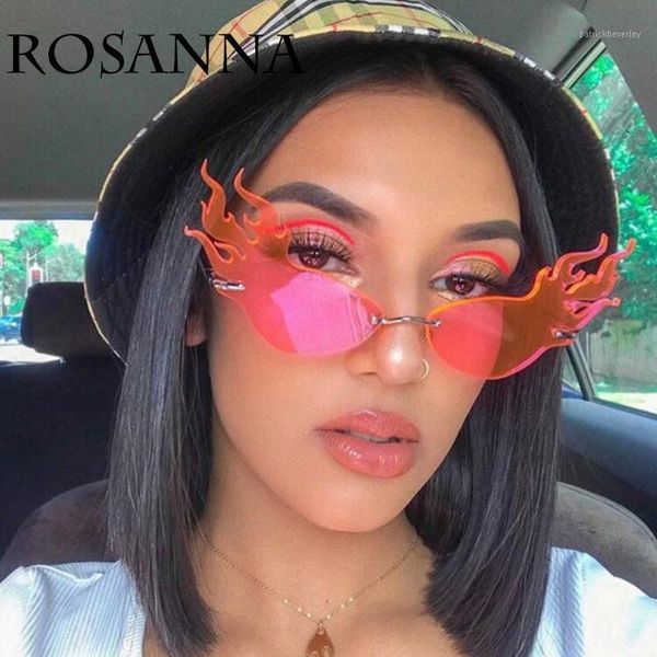 sunglasses fashion fire flame women men rimless wave sun glasses eyewear luxury trending narrow streetwear, White;black
sunglasses fashion fire flame women men rimless wave sun glasses eyewear luxury trending narrow streetwear, White;black