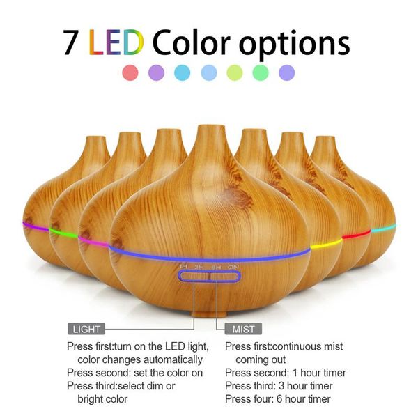 300ml wood grain oil aromatherapy usb air humidifier electric aroma diffuser mist mini 7 led light for car home office humidifiers
300ml wood grain oil aromatherapy usb air humidifier electric aroma diffuser mist mini 7 led light for car home office humidifiers