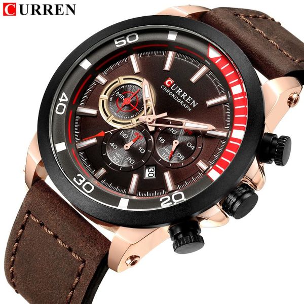 wristwatches curren watch men sport business leather strap quartz waterproof military watches gift relogio masculino, Slivery;brown
wristwatches curren watch men sport business leather strap quartz waterproof military watches gift relogio masculino, Slivery;brown