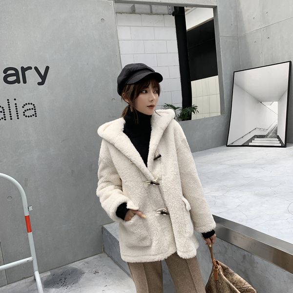 adohon women coat casual outerwear winter clothing ladies fashion warm woolen long jacket hooded female elegant horn button, Black
adohon women coat casual outerwear winter clothing ladies fashion warm woolen long jacket hooded female elegant horn button, Black