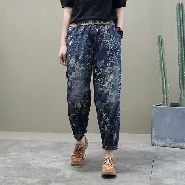 women's pants & capris xuxi vintage floral printing cowboy trousers,female,loose,casual,elastic waist,spring,autumn,stitching,pantalon, Black;white
women's pants & capris xuxi vintage floral printing cowboy trousers,female,loose,casual,elastic waist,spring,autumn,stitching,pantalon, Black;white